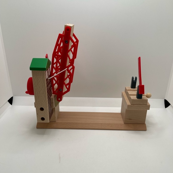 BRIO 33357 Lifting Bridge Wooden Railway Drawbridge Sweden Vintage 1995 - Picture 5 of 11